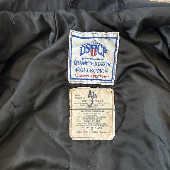 Dscp Quarterdeck Collection Jacket Black Bomber Unisex Utility Small - Picture 3 of 6